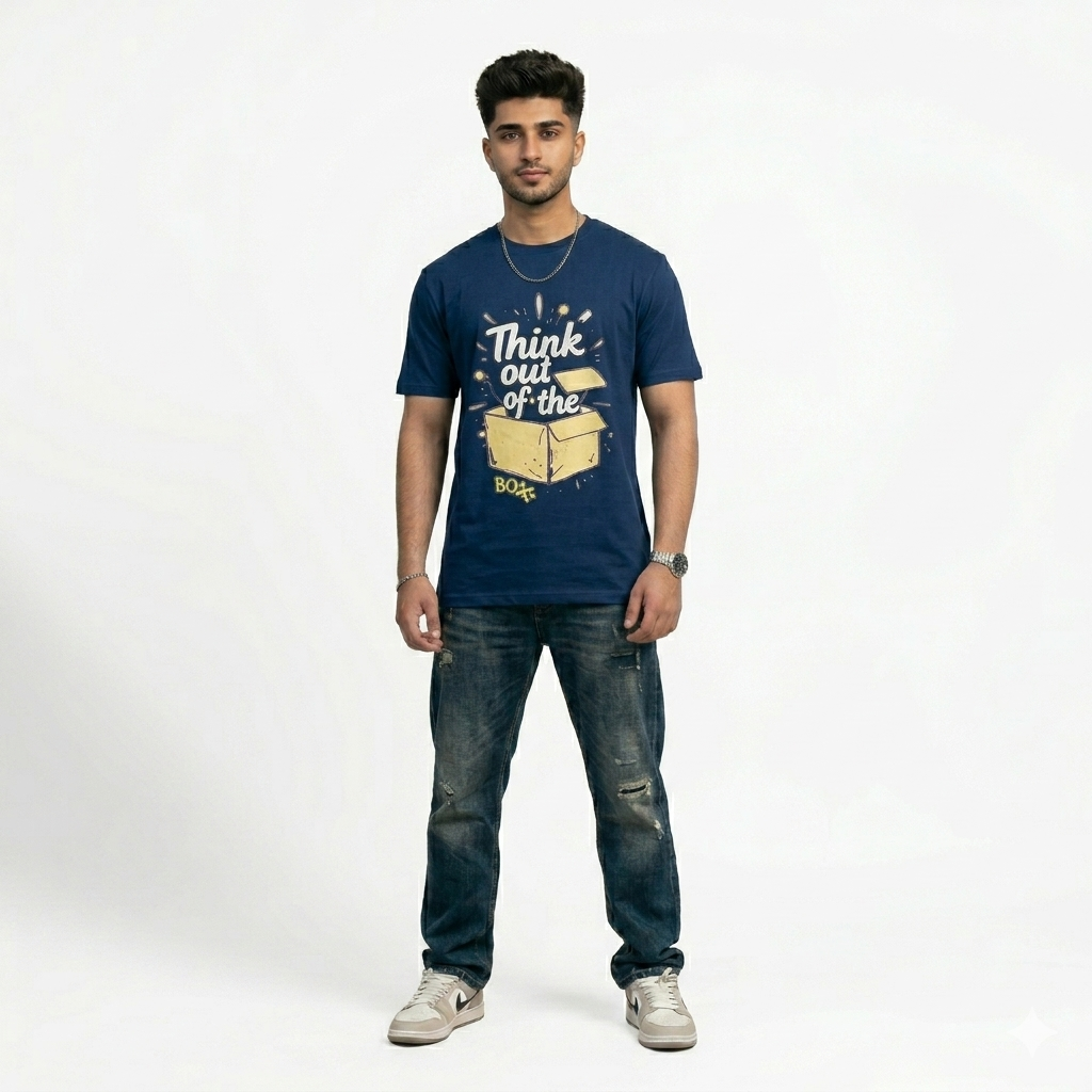 "Think out of the box" Printed Tee