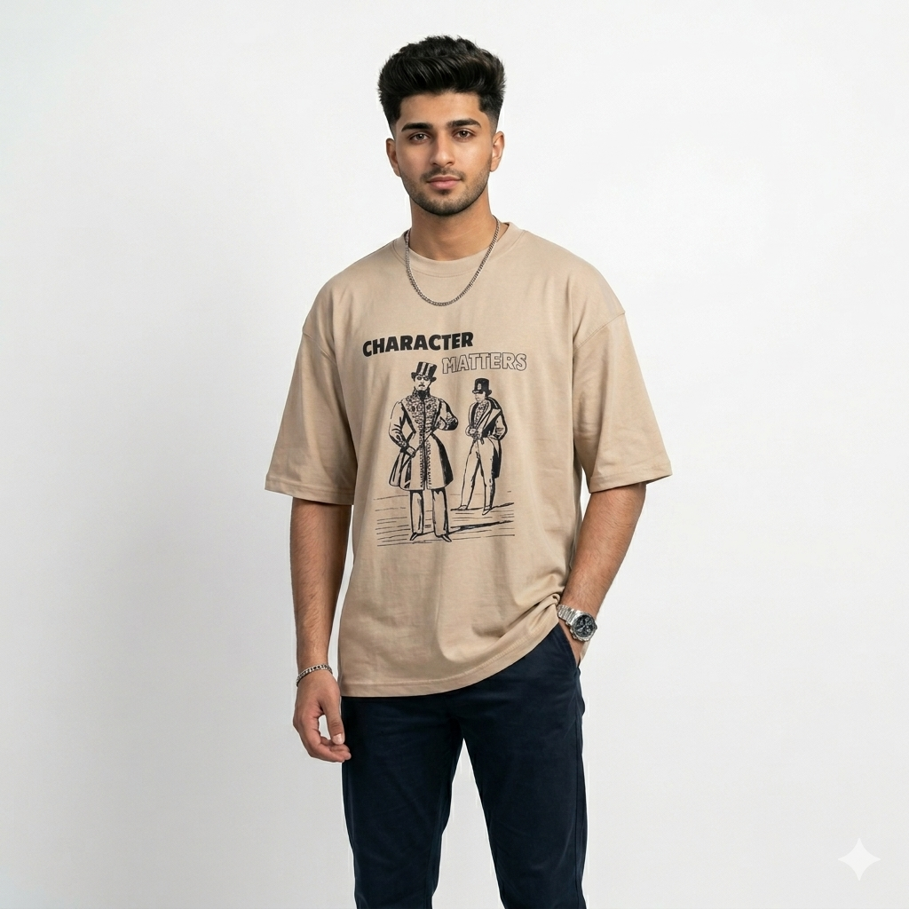 Vintage-style Printed Baggy Tee