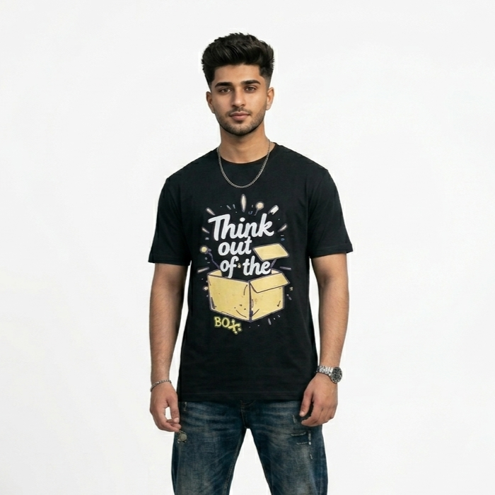 "Think out of the box" Printed Tee